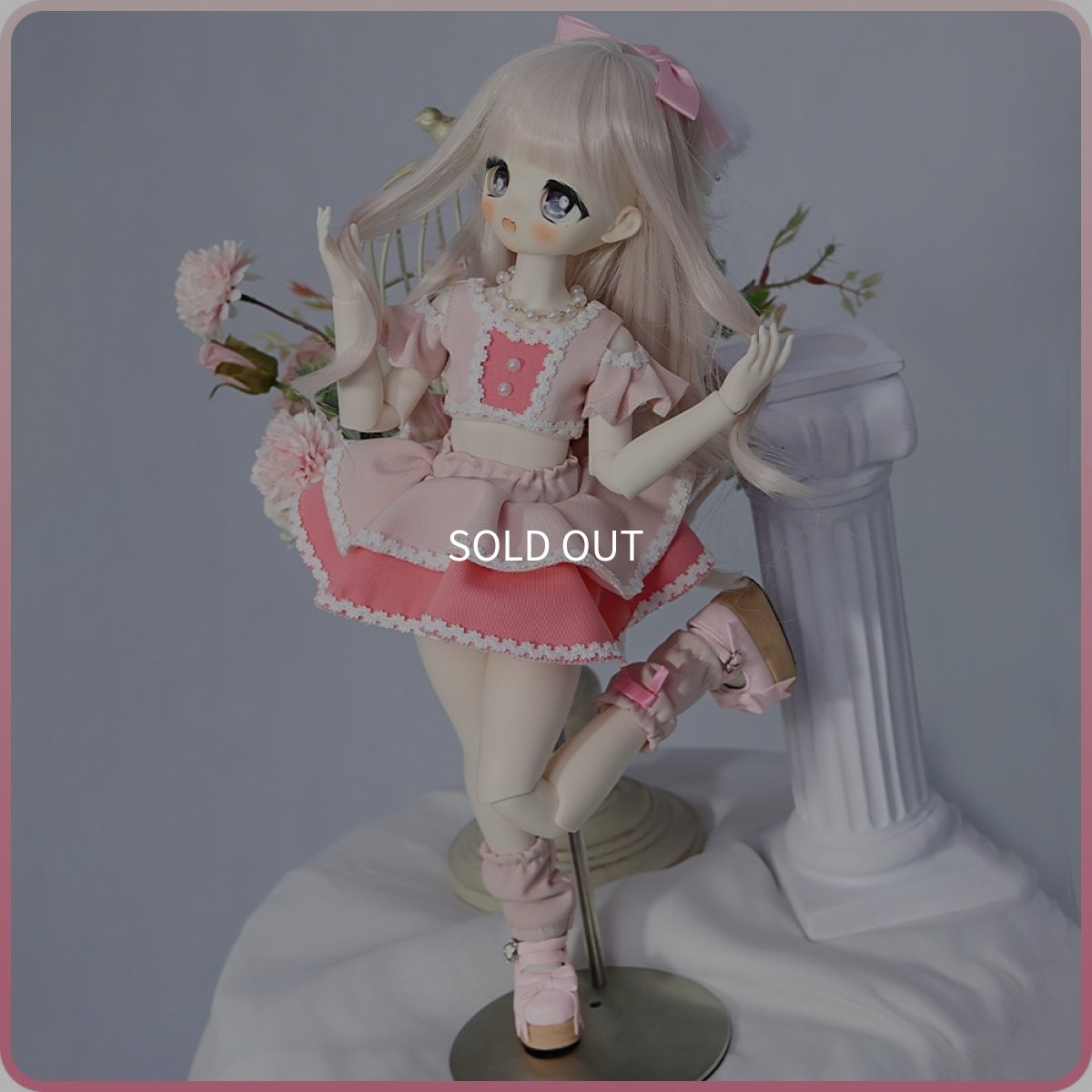 画像3: 在庫あり　BJD　1/4　ドール服　コスプレ衣装　アウトフィット　ピンク　ゴスロリ　キュート　MDD2.0対応　球体関節人形　ドール用 (3)