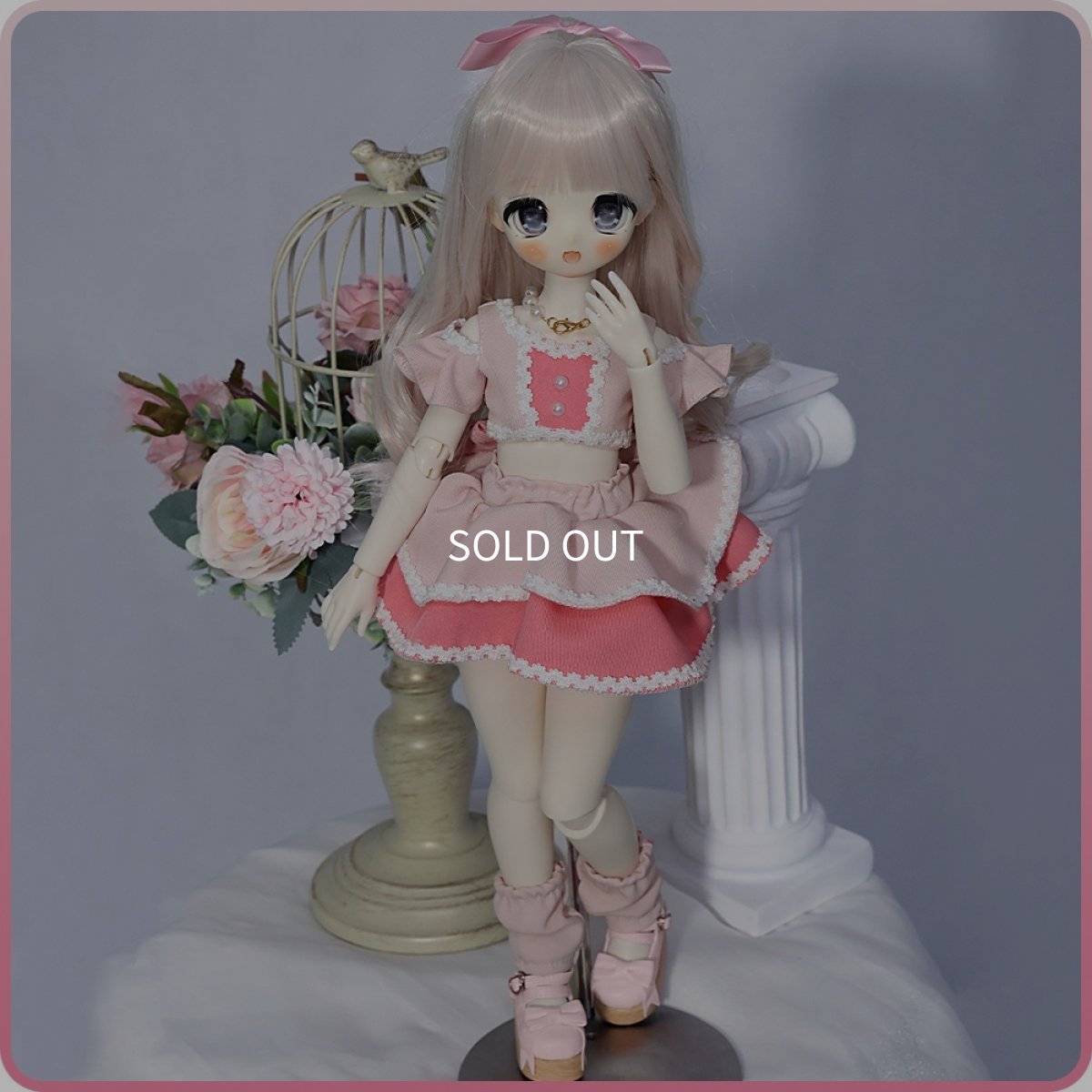 画像4: 在庫あり　BJD　1/4　ドール服　コスプレ衣装　アウトフィット　ピンク　ゴスロリ　キュート　MDD2.0対応　球体関節人形　ドール用 (4)
