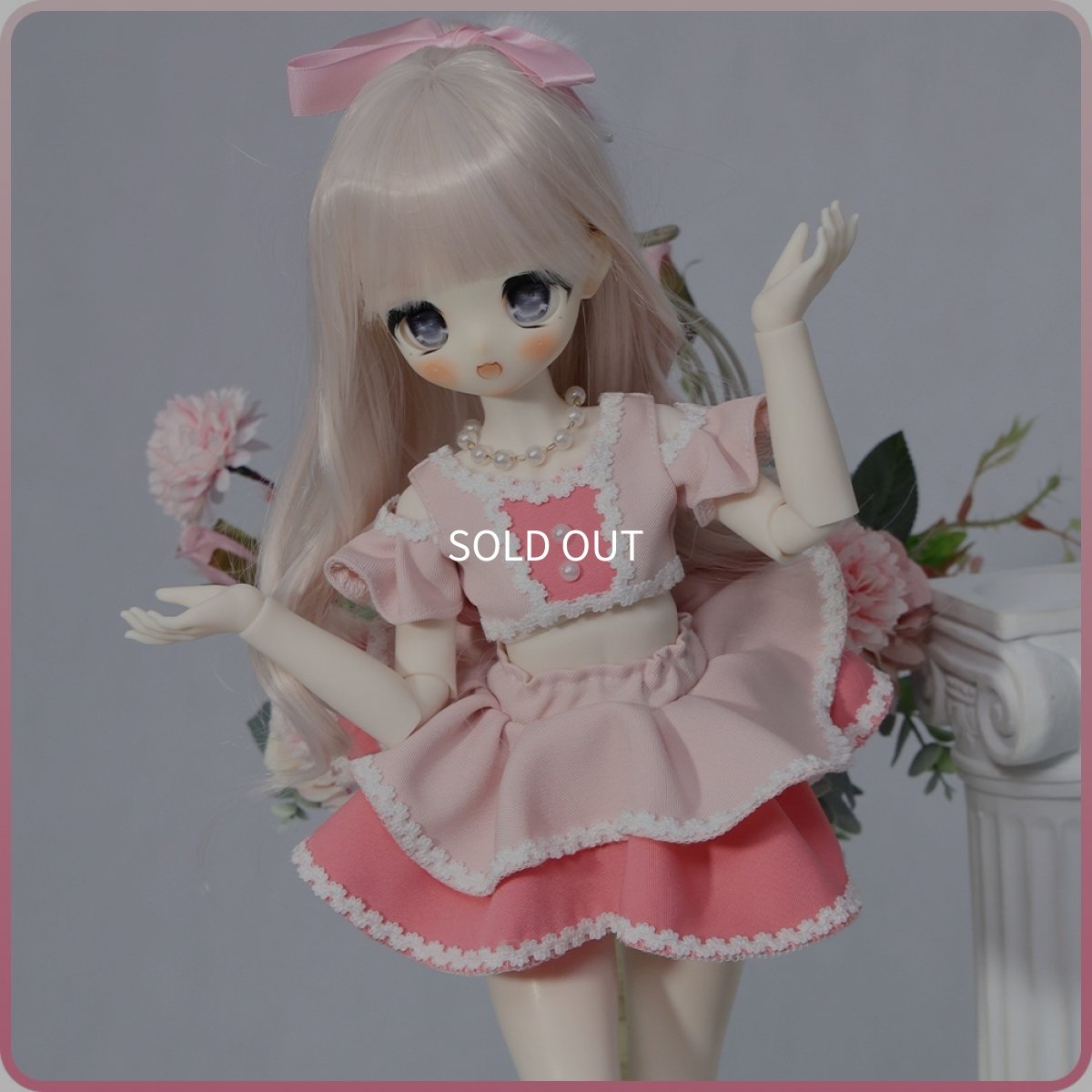 画像2: 在庫あり　BJD　1/4　ドール服　コスプレ衣装　アウトフィット　ピンク　ゴスロリ　キュート　MDD2.0対応　球体関節人形　ドール用 (2)