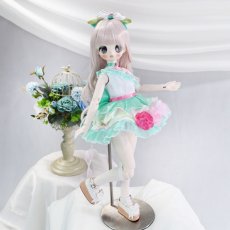 画像1: 在庫あり　BJD　1/4　ドール服　ミントグリーン　チュール　フラワー　フェアリー　キュート　MDD2.0対応　球体関節人形　ドール用　コスプレ衣装 (1)