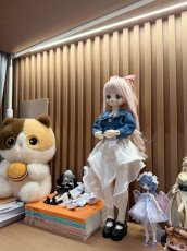 画像5: BJD　1/4　ドール服　デニム風トップス　白スカート　キュート　コーデセット　MDD2.0対応　球体関節人形　ドール用　コスプレ衣装 (5)