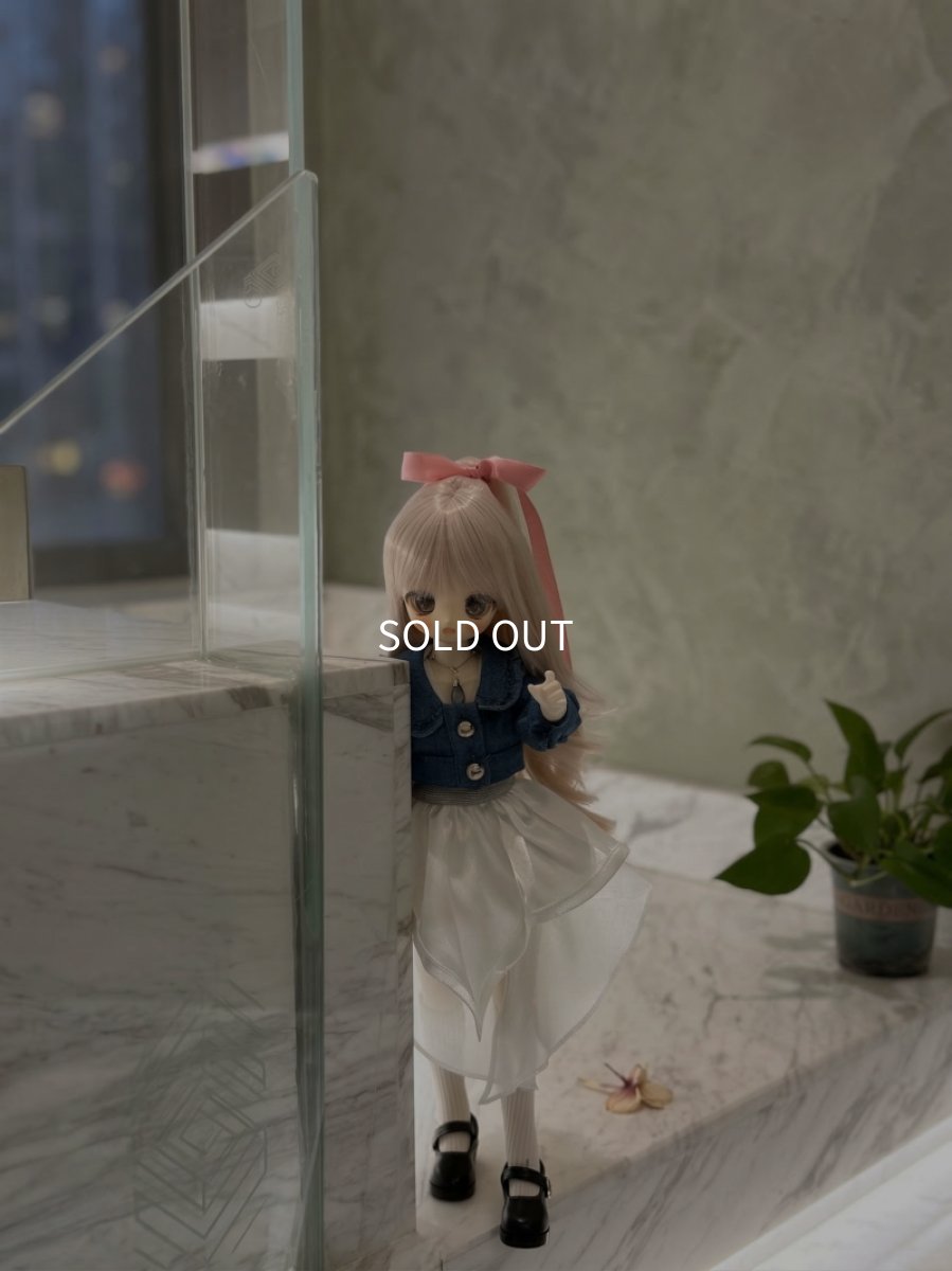 画像4: 在庫あり　BJD　1/4　ドール服　コスプレ衣装　デニム風トップス　白スカート　キュート　コーデセット　MDD2.0対応　球体関節人形　ドール用 (4)