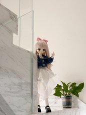 画像3: BJD　1/4　ドール服　デニム風トップス　白スカート　キュート　コーデセット　MDD2.0対応　球体関節人形　ドール用　コスプレ衣装 (3)