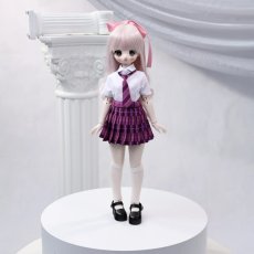 画像2: ドール衣装　セーラー服　制服　チェック柄スカート　BJD　1/4　MDD対応　球体関節人形用　ドール用　コスプレ衣装 (2)