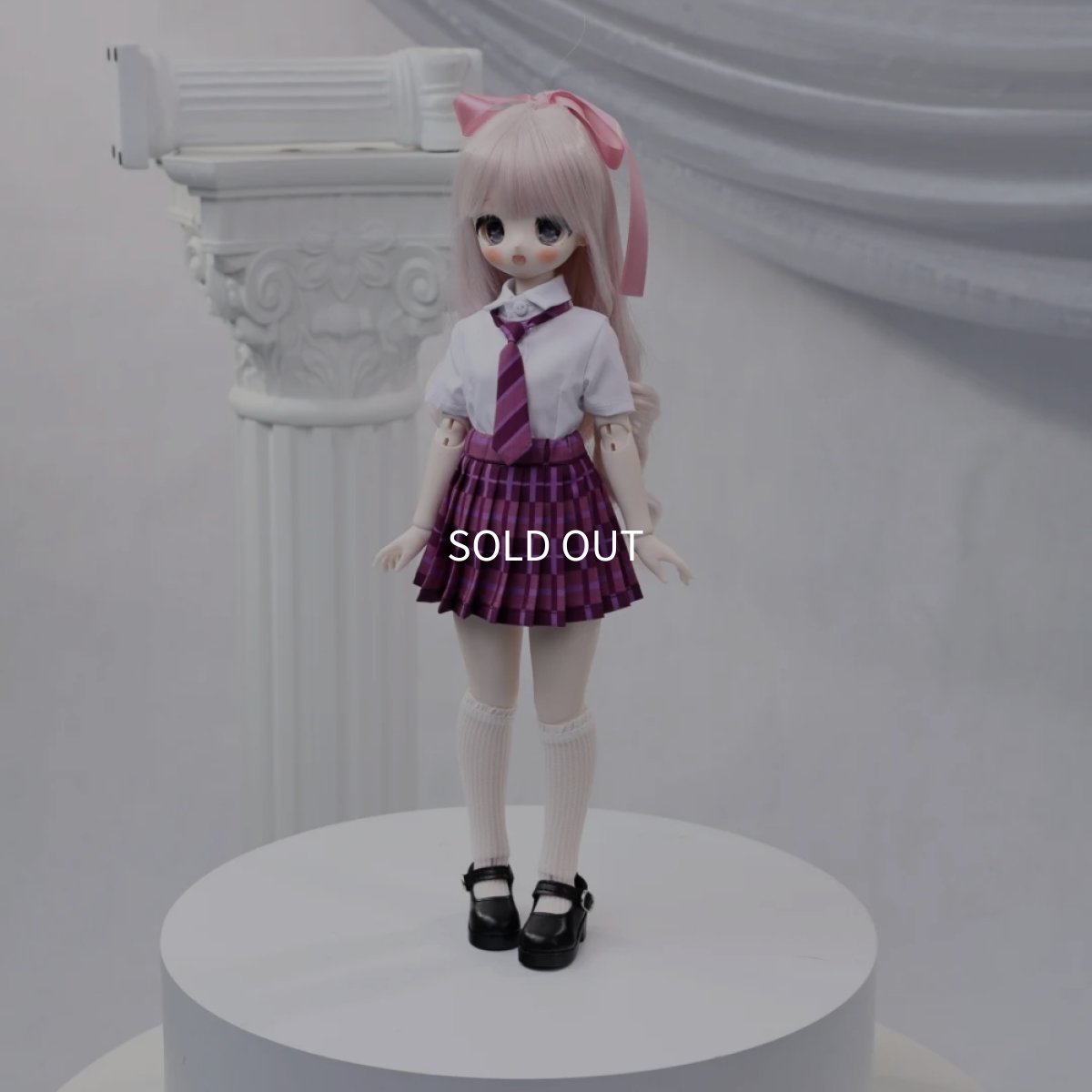 画像2: 在庫あり　ドール衣装　セーラー服　コスプレ衣装　制服　チェック柄スカート　BJD　1/4　MDD対応　球体関節人形用　ドール用 (2)