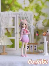 画像2: ドール衣装　コスプレ衣装　セーラー服　ピンク　グラデーションスカート　制服風　MDD対応　BJD　1/4　球体関節人形用　コスプレ衣装　かわいい (2)