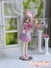 画像1: ドール衣装　コスプレ衣装　セーラー服　ピンク　グラデーションスカート　制服風　MDD対応　BJD　1/4　球体関節人形用　コスプレ衣装　かわいい (1)
