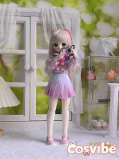 画像3: ドール衣装　コスプレ衣装　セーラー服　ピンク　グラデーションスカート　制服風　MDD対応　BJD　1/4　球体関節人形用　コスプレ衣装　かわいい (3)