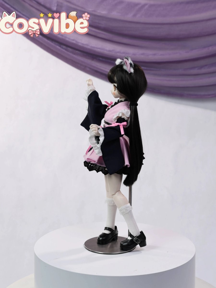 画像4: 在庫あり　ドール衣装　コスプレ衣装　和風アイドル衣装　和ロリ　MDD対応　BJD　1/4　球体関節人形用　コスプレ衣装　かわいい (4)