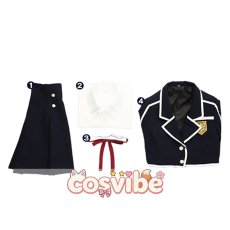 画像4: ソードアート・オンライン　アスナ　学校制服　コスプレ衣装　 コスチューム　 cosplay　イベント仮装 (4)