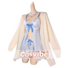 画像1: バーチャルYouTuber　VTuber　白銀ノエル　部屋着　コスプレ衣装　 コスチューム　 cosplay　イベント仮装 (1)