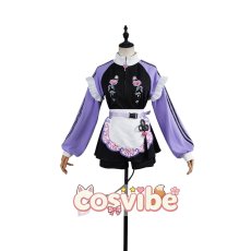 画像1: バーチャルYouTuber　VTuber　常闇トワ　チャイナ風なメイドジャージ　コスプレ衣装　 コスチューム　 cosplay　イベント仮装 (1)