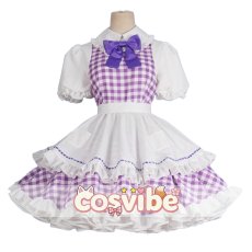 画像1: アイカツ!　紫吹蘭　カントリー風ワンピースver.　コスプレ衣装　 コスチューム　 cosplay　イベント仮装 (1)