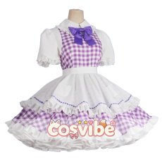 画像2: アイカツ!　紫吹蘭　カントリー風ワンピースver.　コスプレ衣装　 コスチューム　 cosplay　イベント仮装 (2)