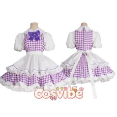 画像3: アイカツ!　紫吹蘭　カントリー風ワンピースver.　コスプレ衣装　 コスチューム　 cosplay　イベント仮装 (3)