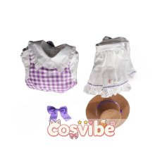 画像4: アイカツ!　紫吹蘭　カントリー風ワンピースver.　コスプレ衣装　 コスチューム　 cosplay　イベント仮装 (4)