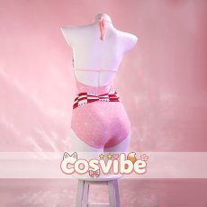 画像4: 鬼滅の刃　竈門禰豆子　水着　コスプレ衣装　 コスチューム　 cosplay　イベント仮装 (4)