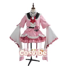 画像1: バーチャルYouTuber　VTuber　百鬼あやめ　和風メイド衣装　コスプレ衣装　 コスチューム　 cosplay　イベント仮装 (1)