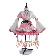 画像4: バーチャルYouTuber　VTuber　百鬼あやめ　和風メイド衣装　コスプレ衣装　 コスチューム　 cosplay　イベント仮装 (4)