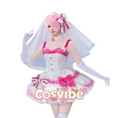 画像1: Re:ゼロから始める異世界生活　ラム　ウエディングドレス　コスプレ衣装　 コスチューム　 cosplay　イベント仮装 (1)