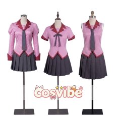 画像1: 化物語　戦場ヶ原ひたぎ　コスプレ衣装　 コスチューム　 cosplay　イベント仮装 (1)