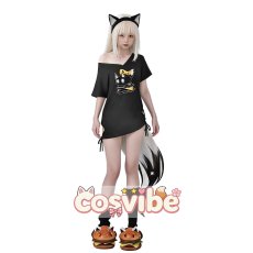 画像3: バーチャルYouTuber　VTuber　白上フブキ　部屋着　コスプレ衣装　 コスチューム　 cosplay　イベント仮装 (3)