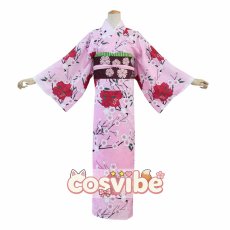 画像1: 鬼滅の刃　甘露寺蜜璃　浴衣　コスプレ衣装　 コスチューム　 cosplay　イベント仮装 (1)