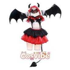 画像1: デート・ア・ライブ　時崎狂三　小悪魔　コスプレ衣装　 コスチューム　 cosplay　イベント仮装 (1)