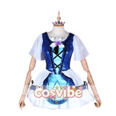 画像1: ラブライブ！サンシャイン!!　弾ける笑顔　WATER BLUE NEW WORLD　小原鞠莉UR　覚醒後　コスプレ衣装　 コスチューム　 cosplay　イベント仮装 (1)