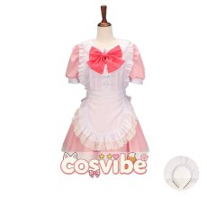 画像1: 魔法少女まどか☆マギカ　鹿目まどか　メイド服　コスプレ衣装　 コスチューム　 cosplay　イベント仮装 (1)
