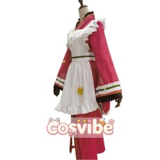 画像2: プロジェクトセカイ カラフルステージ！ feat. 初音ミク　天馬咲希　和風メイド服　コスプレ衣装　 コスチューム　 cosplay　イベント仮装 (2)