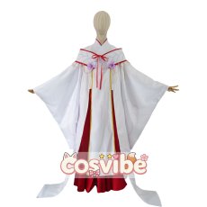 画像1: Summer Pockets　鳴瀬しろは　巫女　コスプレ衣装　 コスチューム　 cosplay　イベント仮装 (1)